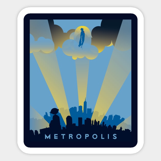 Metropolis Sticker by DGNGraphix